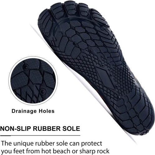 Vista 4 de HIITAVE - Zapatos acuáticos y con sensación de pies descalzos para hombre, calcetines acuáticos de secado rápido para deportes al aire libre
