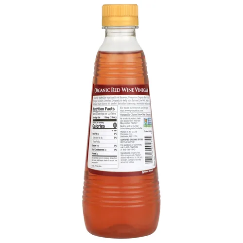 Vista 7 de Pompeian Vinagre de vino tinto orgánico gourmet, sin filtrar y sin pasteurizar, 16 onzas líquidas