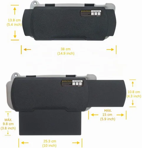 Vista 7 de Extensor de parasol para visera de automóvil, parasol antirreflejos para conductor o pasajero del asiento delantero, 1 pieza (negro) Glare