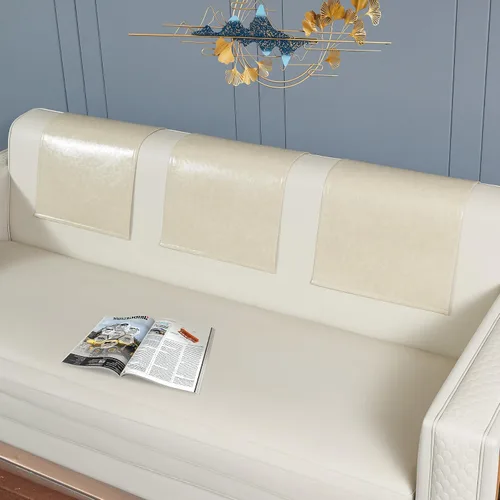 Vista 10 de 2 fundas protectoras para reposacabezas reclinable, impermeables, antideslizantes, para sillón reclinable, fundas para reposacabezas de sofá Beige