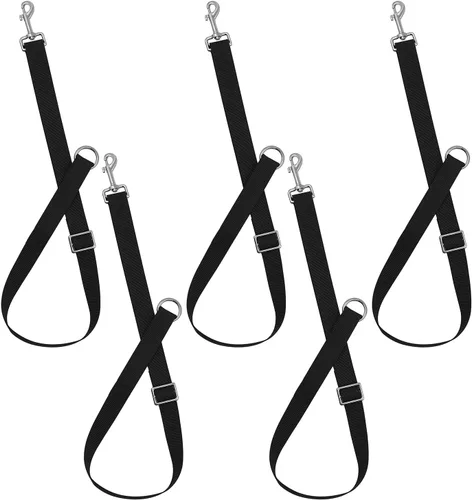 Vista 8 de 2 ganchos para correas de cubo de caballo, proveedores de caballos, correas de nailon ajustables para redes de bolsas de heno, comederos al aire