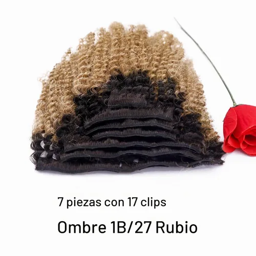 Vista 7 de Anrosa Kinkys - Extensiones de cabello humano rizado con clip, 3C 4A, extensiones de cabello natural afro rizado con clip, extensiones de cabello