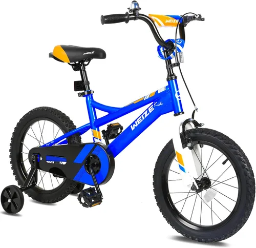 Vista 9 de WEIZE Bicicleta para niños, bicicleta para niños de 14, 16, 20 pulgadas, para niños y niñas de 3 a 12 años, altura del ciclista de 32 a 60 pulgadas