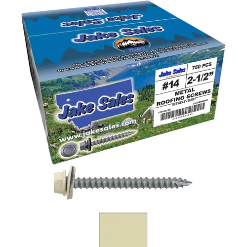 Vista 72 de TORNILLOS PARA TECHOS DE METAL #14: (250) Tornillos x 1" ABC GRIS Tornillo para techo de chapa metálica con cabeza hexagonal y arandela.