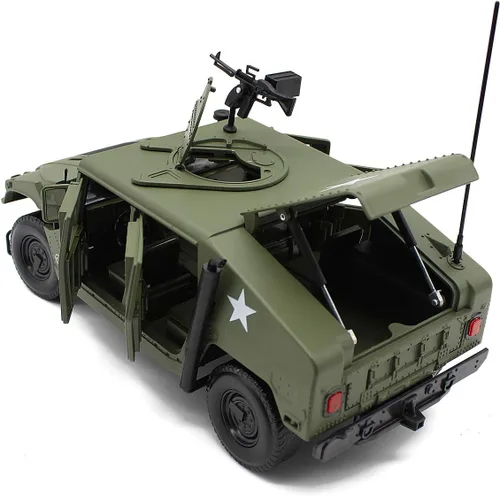 Vista 4 de Fisca - Modelo de coche a escala 1/18 de metal fundido a presión, vehículo militar blindado, camión de campo de batalla
