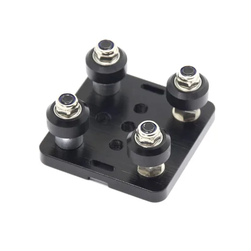 Vista 3 de Pequeña Rueda en V con Placa para Perfil de Aluminio 2020 para CNC y Impresora 3D