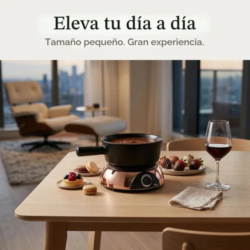 Vista 8 de Artestia - Calentador de inmersión eléctrico y maceta para fondue con temperatura ajustable Negro