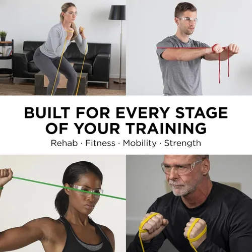 Vista 7 de TheraBand tramos de tubos profesionales con resistencia de látex para ejercitar, rehabilitar y acondicionar cualquier parte del cuerpo.