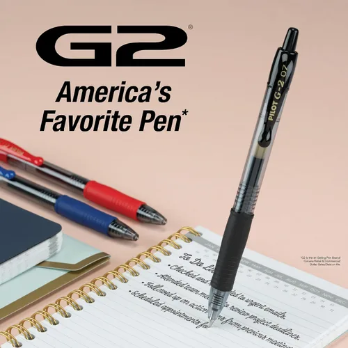 Vista 2 de Pilot G2 Premium 31020 - Bolígrafos de gel de punta fina, tinta negra, 12 unidades De tinta negra