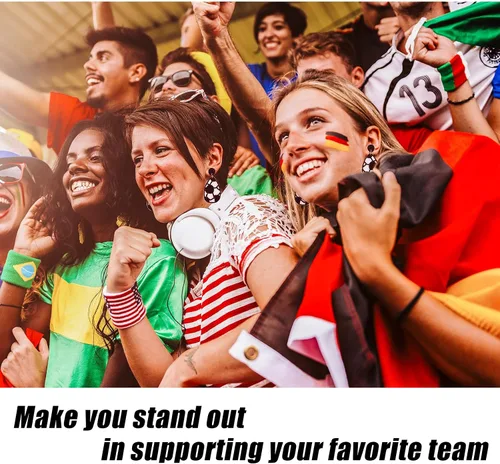 Vista 6 de 4 pares de aretes de fútbol con cuentas, balón de fútbol, baloncesto, fútbol, béisbol, deportes, aretes colgantes para mujeres, juego deportivo