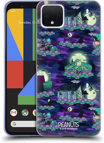 Vista 172 de Head Case Designs Funda de gel Spooktacular con licencia oficial de Peanuts Linus y Snoopy [protección de grado militar] compatible con Google Pixel