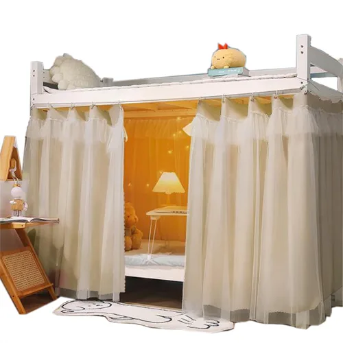 Vista 32 de Cortinas opacas para cama de privacidad con toldo grueso, mosquitero Mosquitera blanca 1aa