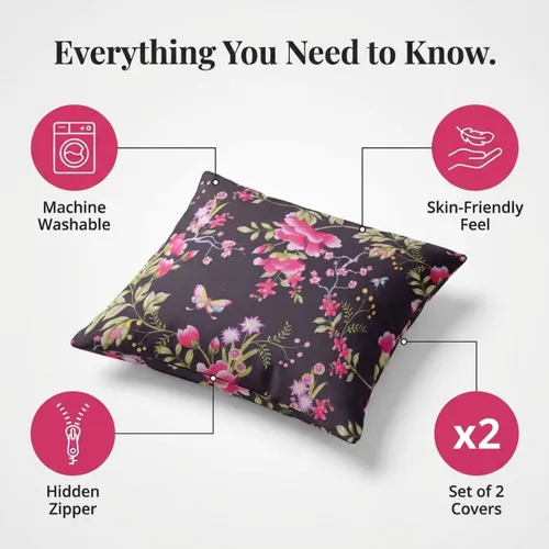 Vista 6 de Decozen Fundas de almohada decorativas, fundas de cojín para sofá, fundas de cojín con estampado floral para decoración de habitación, sofá