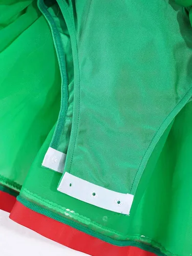Vista 6 de YiZYiF Disfraz de elfo de Navidad para niños y niñas, fiesta de vacaciones, vestido de cosplay con lentejuelas, trajes festivos