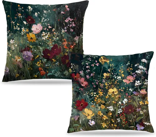 Vista 20 de Fundas de Almohada Gótica de Polilla y Mariposa 18x18, Fundas de Almohada Celestial de Luna de Academia Oscura para Sofá, Decoración Gótica