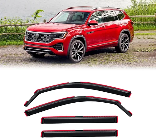 Vista 23 de Protectores de lluvia en canal para Jeep Grand Cherokee L 2021-2026, protectores de visera de ventana, deflector de ventilación, sombra viento humo