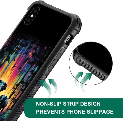 Vista 12 de Funda compatible con iPhone XR, diseño de elefantes africanos para niñas, diseño de patrón a prueba de golpes, antiarañazos, carcasa trasera