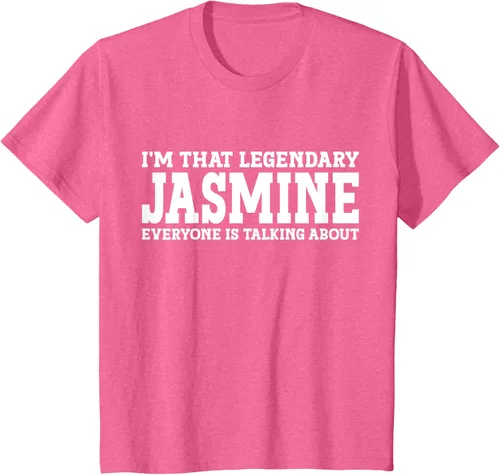 Vista 48 de Jasmine Personal Name - Camiseta divertida de jazmín para mujer y niña, Negro