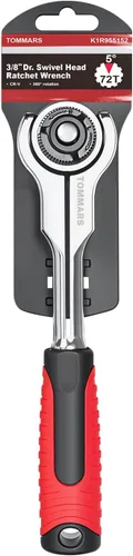 Vista 6 de TOMMARS Cabeza giratoria 3/8 "Drive Ratchet Roto Socket Wrench Herramienta