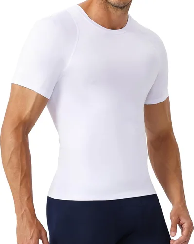 Vista 14 de SPVISE Compression Shirt Men Short Sleeve Workout Tops Spandex Baselayer 232-negro