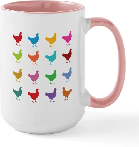 Vista 44 de CafePress Backyard Chicken Whisperer Mugs Taza de café de cerámica de 15 oz (15.0 fl oz)