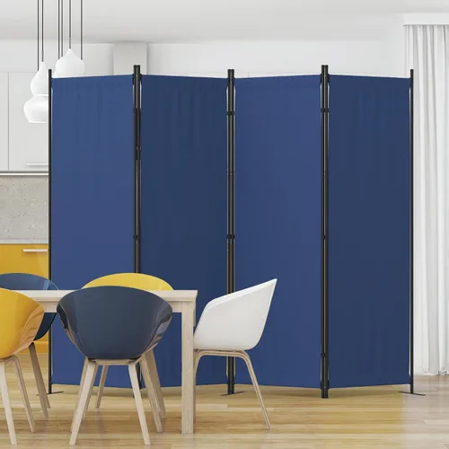 Vista 14 de Divisor de habitación de 3 paneles y pantallas de privacidad plegables con 4 pies de metal curvos, divisor de pared de cubículo para particiones