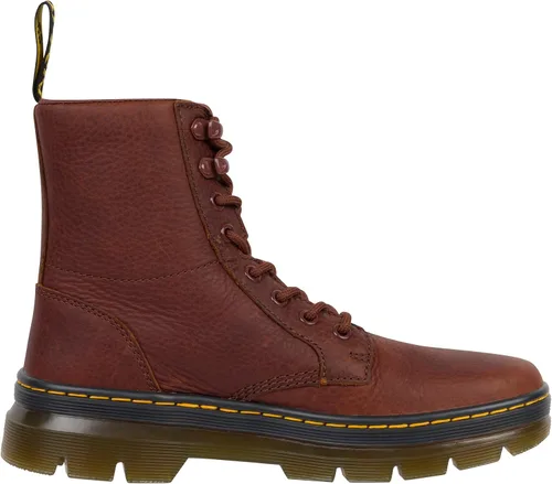 Vista 3 de Dr. Martens Botas unisex de piel Ambassador con 8 corbatas, anacardo, 11 mujeres/10 hombres