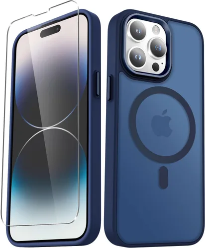 Vista 37 de YENAPOON Funda magnética mate para iPhone 11 con 1 protector de pantalla, compatible con Magsafe, translúcida esmerilada, delgada, a prueba