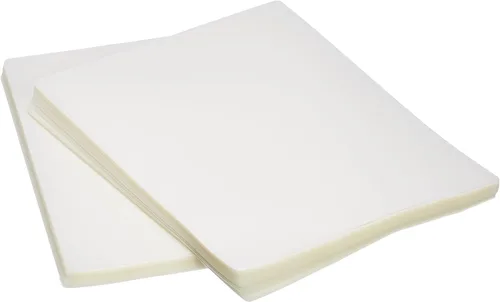 Vista 7 de Amazon Basics Hojas laminadoras de papel de plástico laminado térmico transparente, 9 x 11.5 pulgadas, paquete de 50, 2.8 mil