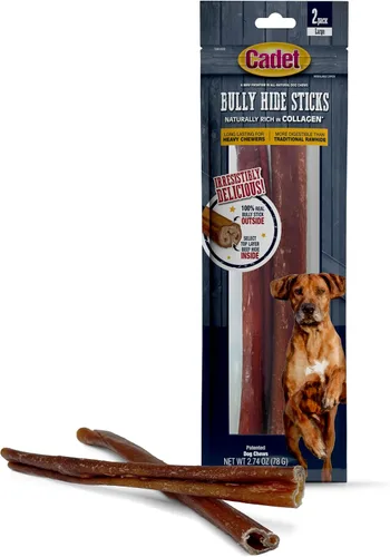 Vista 17 de Cadet Bully Hide Sticks Natural Dog Chews, Large, 7 Count