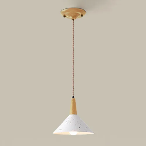Vista 8 de Modern Solid Wood Pendant Light Fixtures Industrial Metal Hanging Lamp Nordic Adjustable Height Pendant Lighting for Kitchen Sink Bar Office Dining