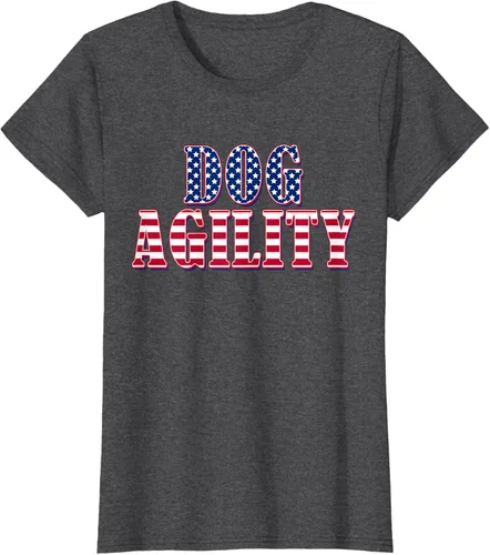 Vista 4 de Dog Agility American Flag - Camiseta de agilidad para perros, Negro