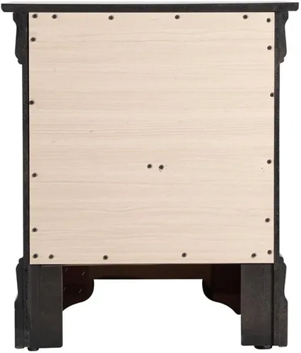 Vista 5 de Glory Furniture Louis Phillipe - Mesita de noche con 2 cajones, color negro