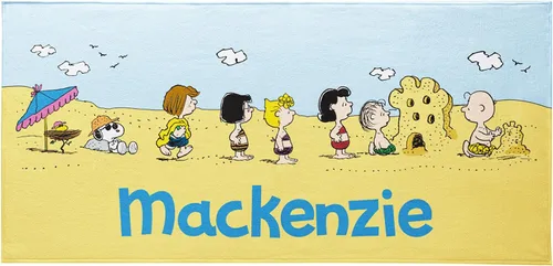 Vista 15 de Let's Make Memories Toalla de Playa Personalizada - Toalla de Piscina Personalizada de Peanuts - para Vacaciones de Primavera y Diversión de Verano