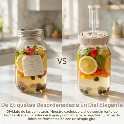 Vista 5 de Kit de fermentación de 4 unidades para frascos anchos de masón, kit de decapado de chucrut de fermentación Masontops con 4 pesos de fermentación
