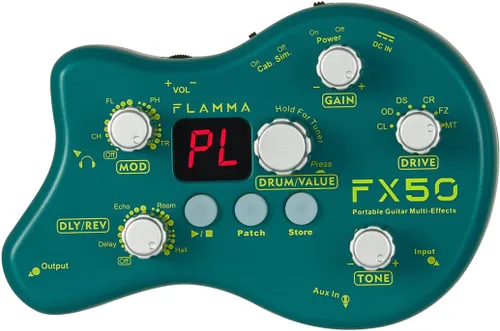 Vista 9 de Pedal de efectos múltiples para guitarra FLAMMA FX100 con 55 modelos de amplificador 151 efectos integrados 80' Looper 40 máquina de ritmos 10