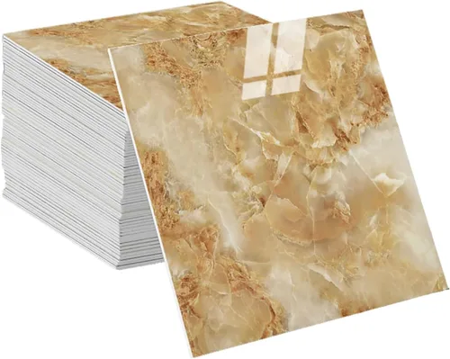 Vista 4 de Ochine 10 paneles de pared impermeables para salpicaduras de mármol para despegar y pegar, azulejos para salpicaduras de muro para despegar y pegar