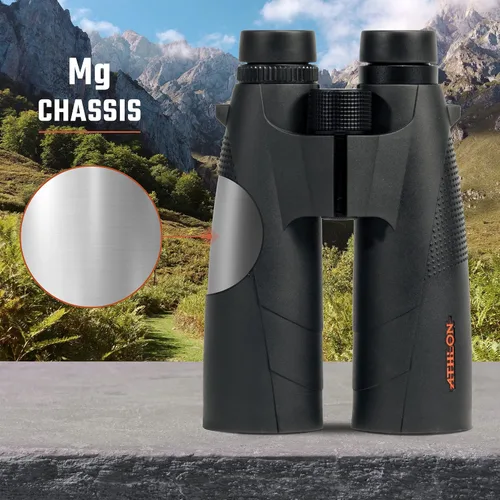 Vista 8 de Athlon Optics Prismáticos Cronus G2 UHD de 15 x 56 negros con alivio ocular para adultos y niños, prismáticos de alta potencia para caza