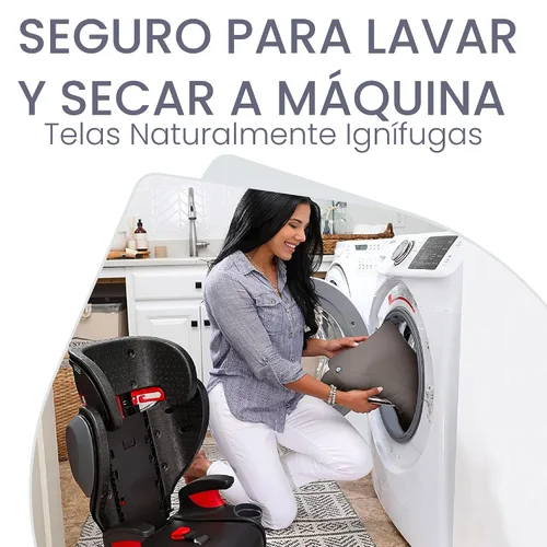 Vista 5 de Britax Highpoint - Asiento elevador de posicionamiento con cinturón y sin espaldar, SafeWash, gris ombré