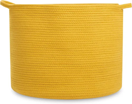 Vista 16 de Natemia Cesta de Almacenamiento Extra Grande (20" x 20" x 14") - Cestas Tejidas para Almacenamiento, Cesta de Almacenamiento de Bebé y Organizador