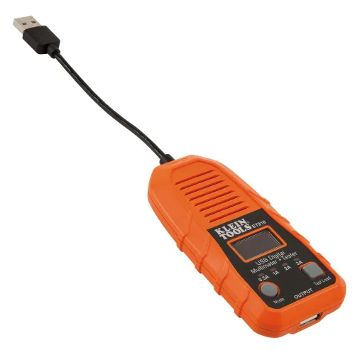 Vista 3 de Klein Tools ET910 Medidor y Probador de Potencia USB, Multímetro Digital USB-A para Voltaje, Corriente, Capacidad, Energía, Resistencia, Máxima