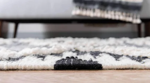 Vista 4 de Unique Loom Mesa Collection - Alfombra de área - Papago (2 pies 2 pulgadas x 6 pies 1 pulgada, carbón/gris)