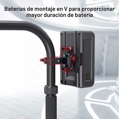 Vista 2 de SmallRig Mini placa de batería de montaje en V, placa de batería de montaje en V con abrazadera en forma de cangrejo para fuente de alimentación