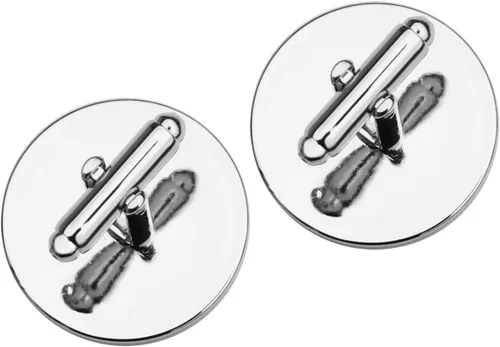Vista 9 de 1994 Italy 20 Lire BU Uncirculated Coin Silver Plated Cufflinks NEW - Oak Branch