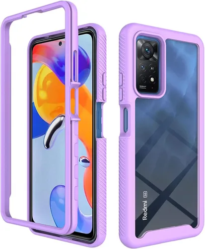 Vista 7 de Funda protectora para Redmi Note 11 Pro, protección contra caídas 2 en 1 híbrida resistente de doble capa para Redmi Note 11 Pro - Negro