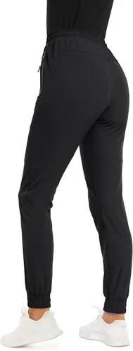Vista 2 de TACVASEN Pantalones de senderismo para mujer de secado rápido con bolsillos con cremallera