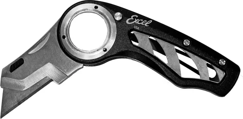Vista 10 de Excel Blade Revo – Cúter plegable con mango, seguro y clip