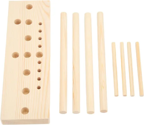 Vista 9 de Herramienta para hacer lazos, herramienta de fabricación de lazos para cinta, corona de madera, herramienta ajustable con palos de tablero