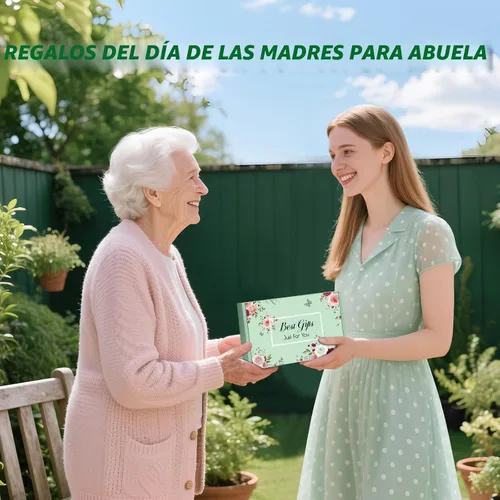 Vista 4 de Regalos de jardinería para mujeres, suministros de jardinería, herramientas de jardín con tenedor de mano, pala, guantes, delantal, para mamá