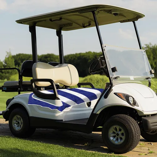 Vista 6 de EZGO Fundas de asiento de carrito de golf de microfibra, mantas de asiento para 2 personas para coche club